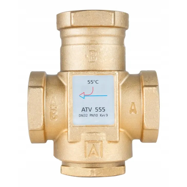 Zawór temperaturowy ATV 555 Niezawodność Precyzja DN32, Rp1 1/4" kvs 9
