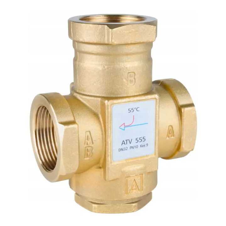 Zawór temperaturowy ATV 555 Niezawodność Precyzja DN32, Rp1 1/4" kvs 9