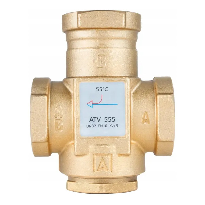 Zawór temperaturowy ATV 555 Niezawodność Precyzja DN32, Rp1 1/4" kvs 9
