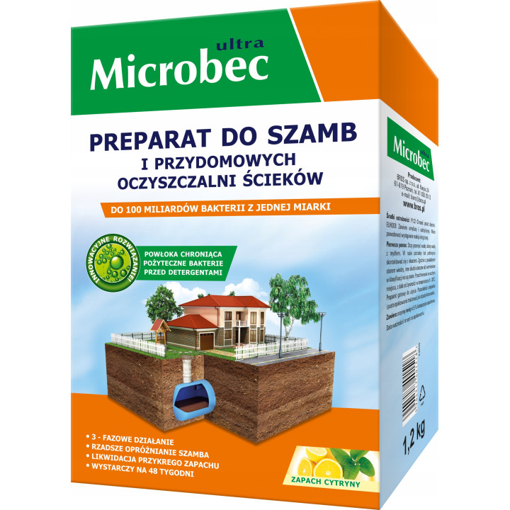 Preparat do szamba proszek Bros Microbec Ultra 1,2kg