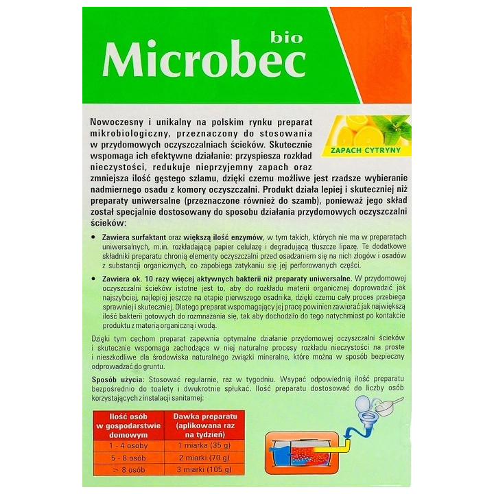Preparat do szamba proszek Bros Microbec Ultra 1,2kg