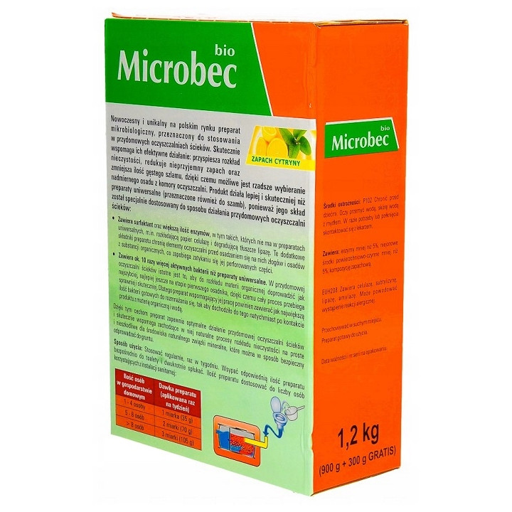 Preparat do szamba proszek Bros Microbec Ultra 1,2kg