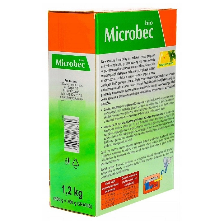 Preparat do szamba proszek Bros Microbec Ultra 1,2kg