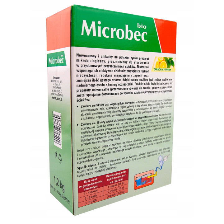 Preparat do szamba proszek Bros Microbec Ultra 1,2kg