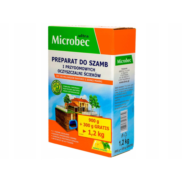 Preparat do szamba proszek Bros Microbec Ultra 1,2kg