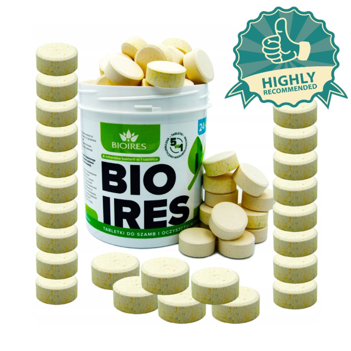 Tabletki biologiczne BioIres 28szt bakterie do szamba i oczyszczalni