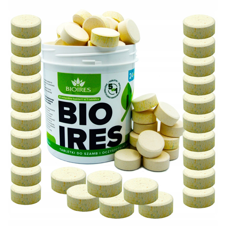 Tabletki biologiczne BioIres 28szt bakterie do szamba i oczyszczalni