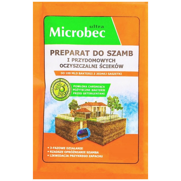 Preparat do szamb Bros Microbec Ultra - zapach cytryny 18 saszetek