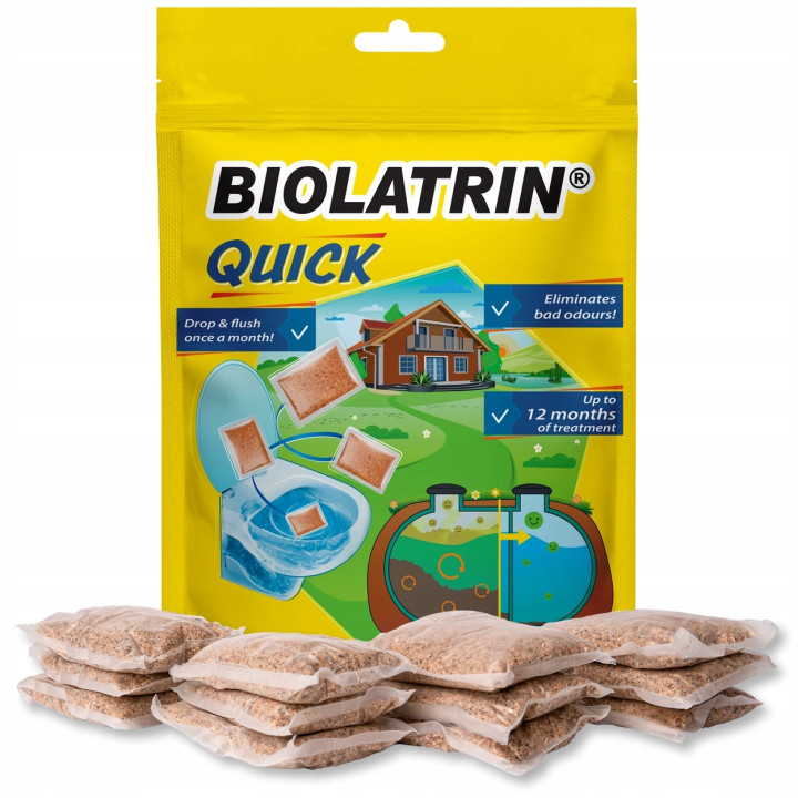 BIOLATRIN Quick preparat do szamb i oczyszczalni 12 saszetek