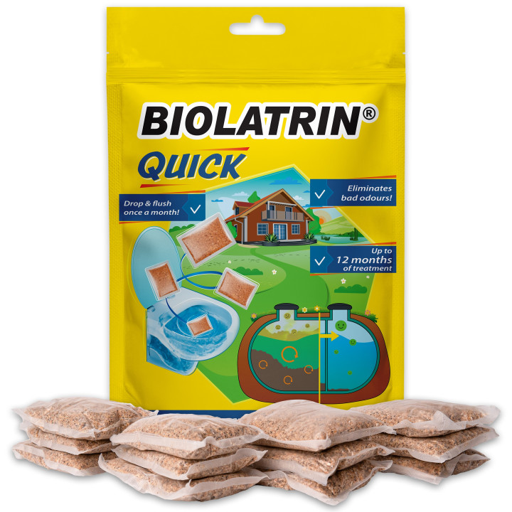 BIOLATRIN Quick preparat do szamb i oczyszczalni 12 saszetek