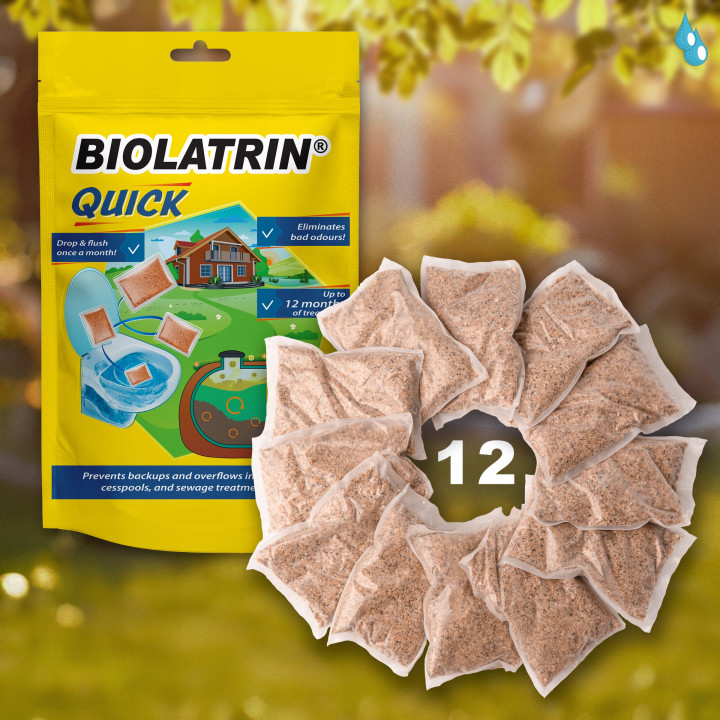 BIOLATRIN Quick preparat do szamb i oczyszczalni 12 saszetek