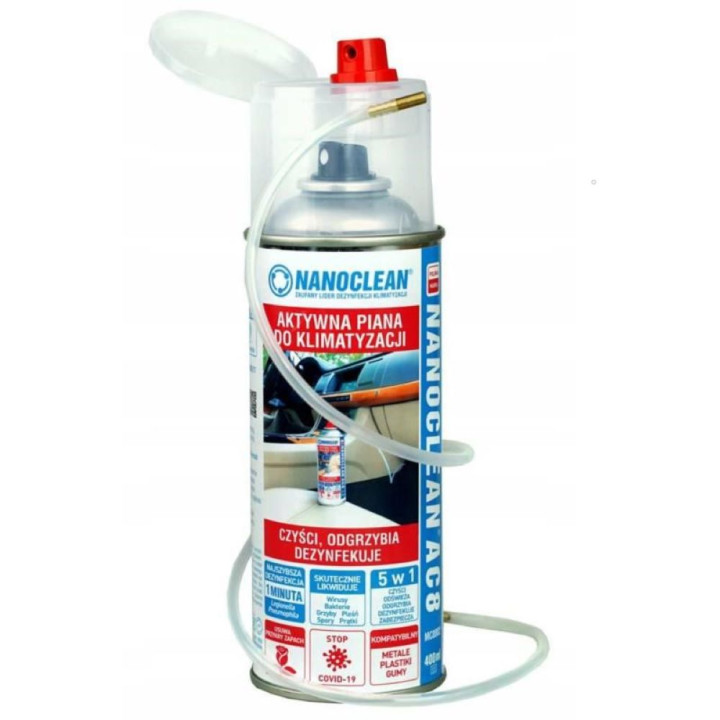 Aktywna piana do dezynfekcji klimatyzacji Nanoclean AC8 400 ml