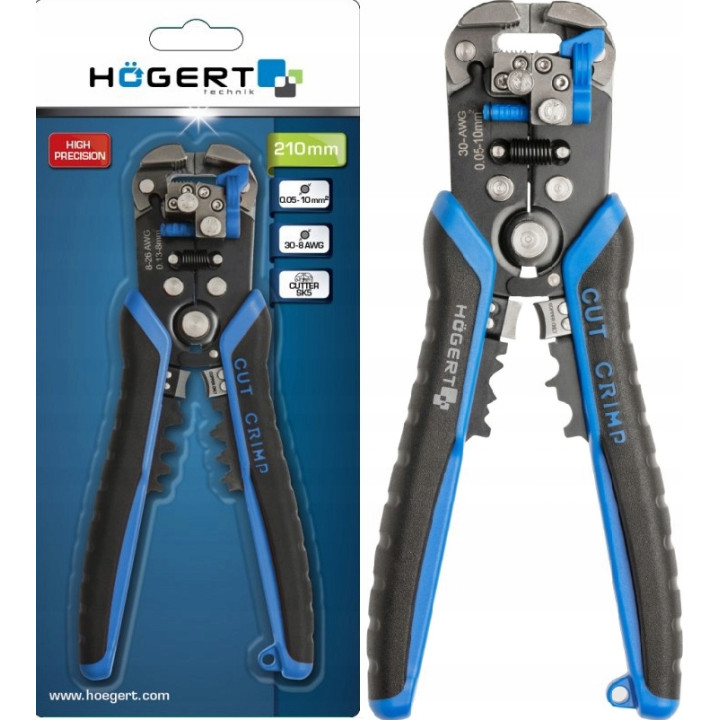 Hogert HT1P182 Szczypce do ściągania izolacji 0.13 - 8mm