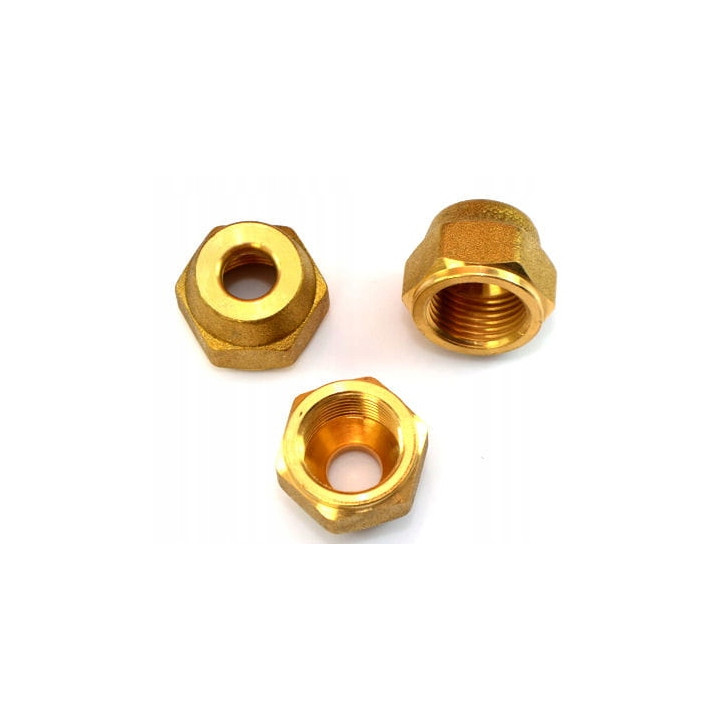 Nakrętka, narzutka mosiężna 1/4" x 1/4" (6.25mm)