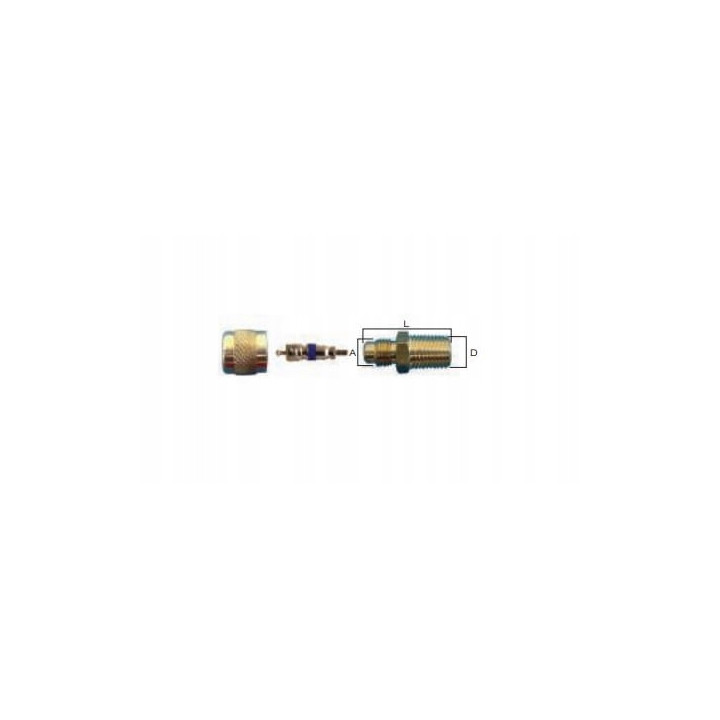Nakrętka, narzutka mosiężna 1/4" x 1/4" (6.25mm)