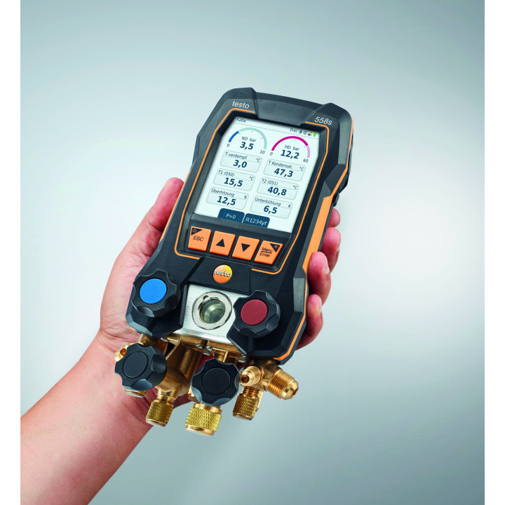 Elektroniczna oprawa zaworowa Testo 558s Zestaw Smart Vacuum