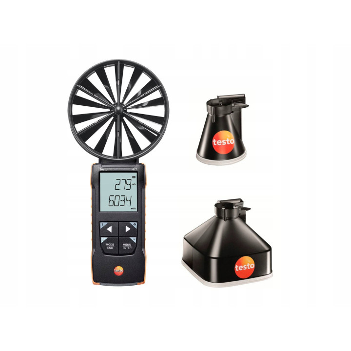 Testo 417 Zestaw 2 anemometr wiatraczkowy z teleskopem prostownicą