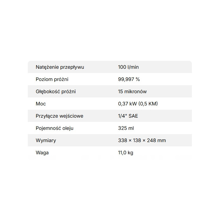 Pompa próżniowa do czynników chłodniczych HFC i HFO VALUE V-i240Y-R32