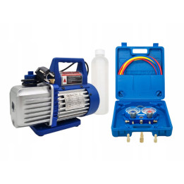 Zestaw pompa próżniowa SPV125 + manometry VALUE VMG-2-R32