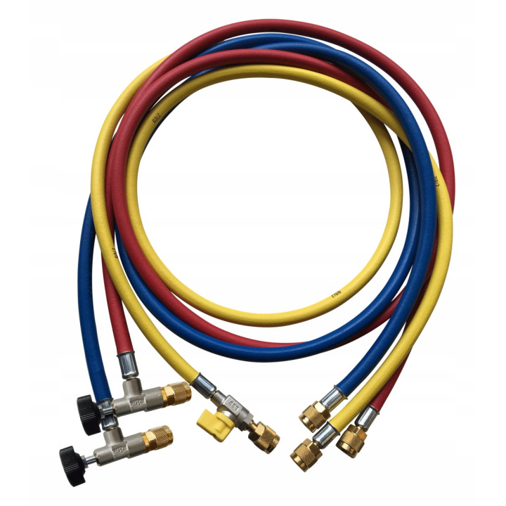 Zestaw węży Refco 1/4" CCL-60-A38010 z zaworem odcinającym