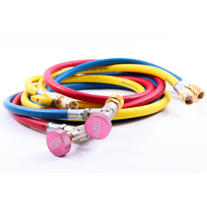 Zestaw węży Refco 1/4" CCL-60-A38010 z zaworem odcinającym