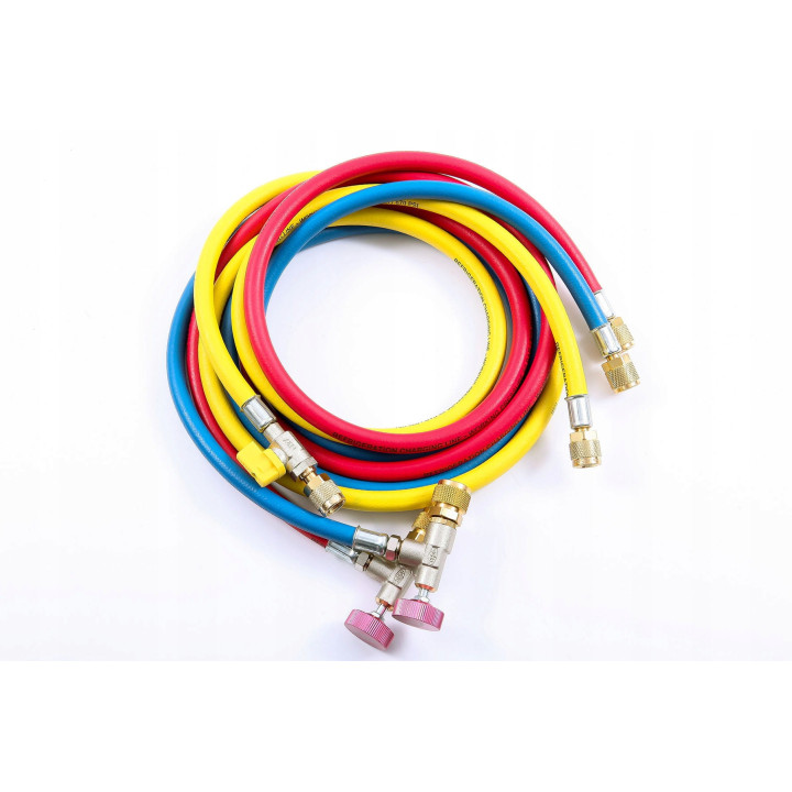 Zestaw węży Refco 1/4" CCL-60-A38010 z zaworem odcinającym