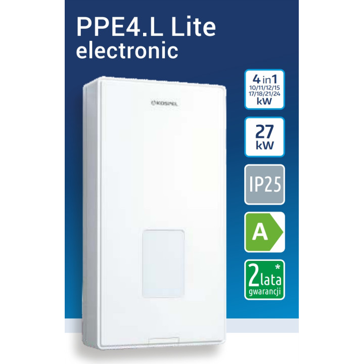 Elektryczny przepływowy podgrzewacz wody Kospel PPE4.L do 15kW / 400V 3~