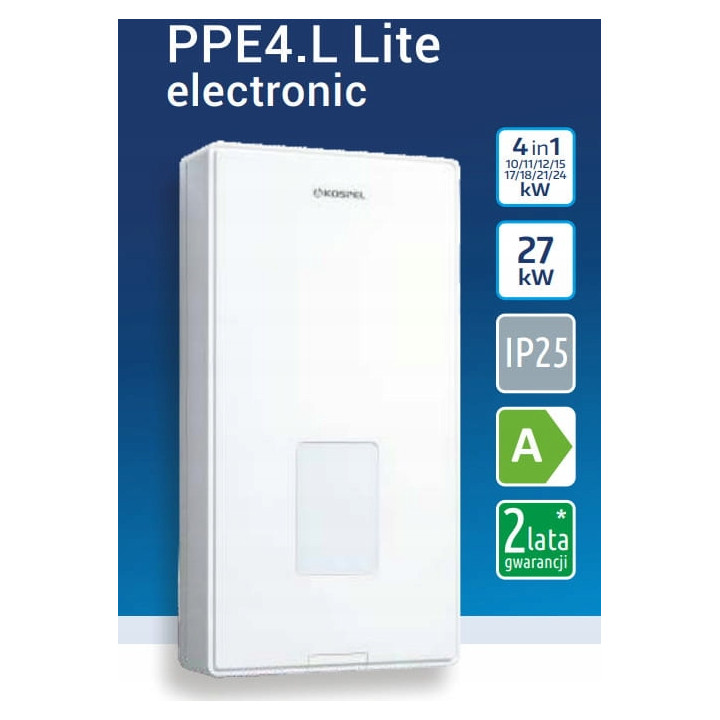 Elektryczny przepływowy podgrzewacz wody Kospel PPE4.L do 15kW / 400V 3~