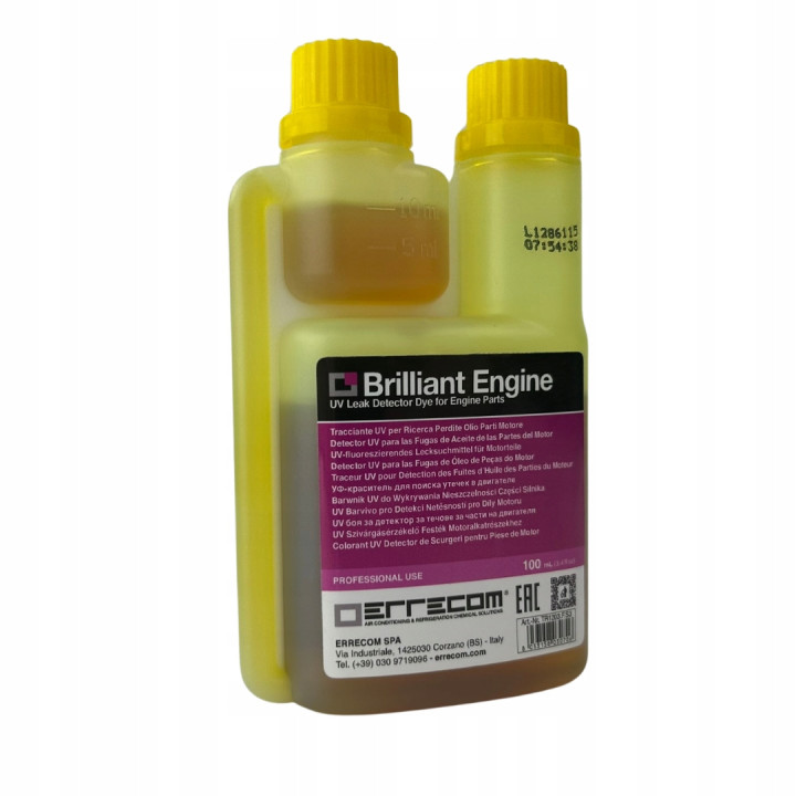 Barwnik Errecom UV Brilliant Engine do wykrywania wycieków oleju