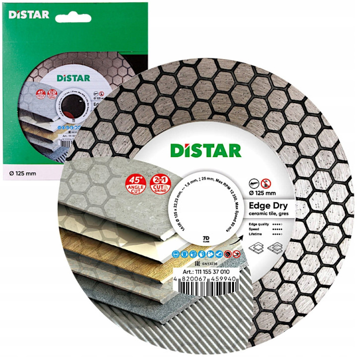 Tarcza diamentowa Distar Edge Dry 125 x 22,2 mm