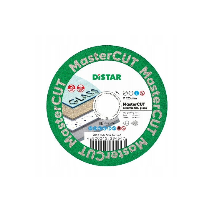 Tarcza diament Distar Master Cut 125mm na sucho/na mokro
