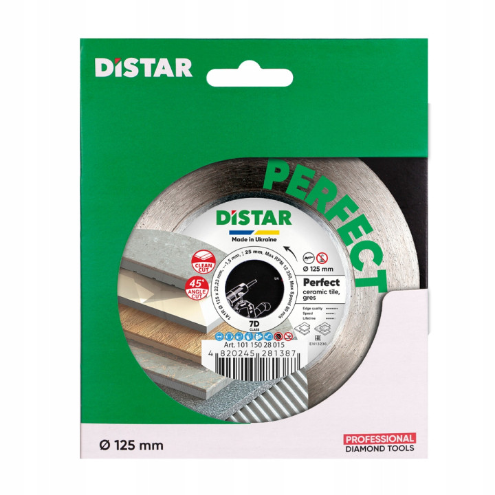 Tarcza diamentowa 125mm Distar Perfect gres