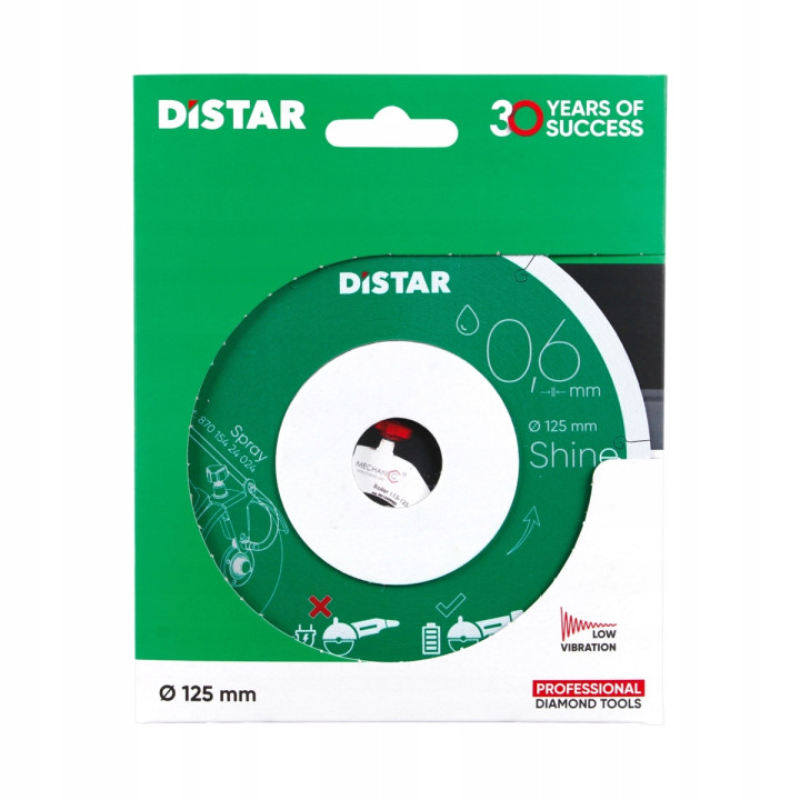 Tarcza diamentowa 125mm Distar Shine 0,6mm grubości precyzyjne cięcie
