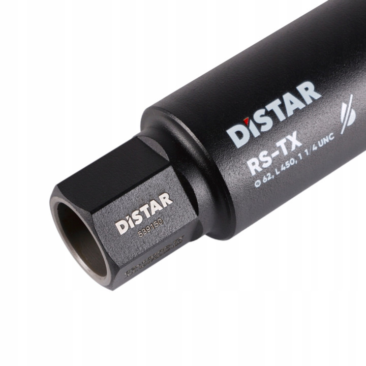 Wiertło diamentowe otwornica Distar 62 mm DDS-W 062x450x1 1/4 UNC RS-TX