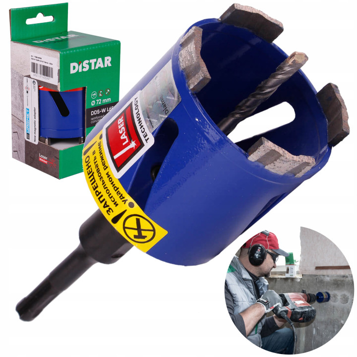 Wiertło diamentowe otwornica DiStar DDS-W 72x65xM16 T-Concrete / SDS+