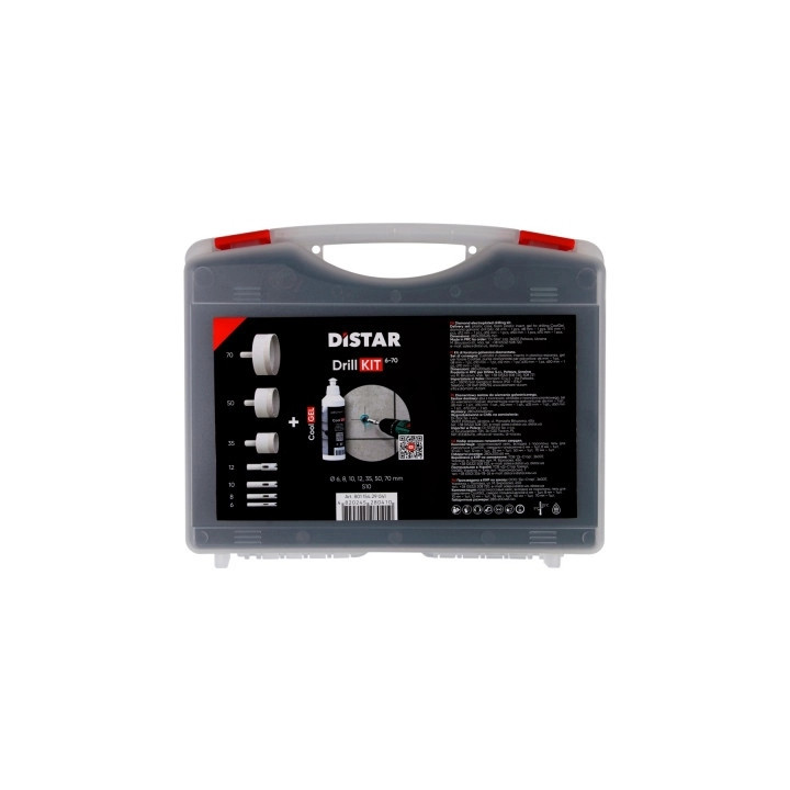 Zestaw do wiercenia wiertła do gresu DiStar DrillKIT 6-70 z CoolGEL