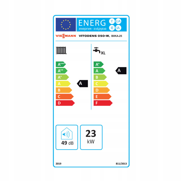 Piec gazowy kocioł dwufunkcyjny Viessmann Vitodens 050-W B0KA-M do 25 kW