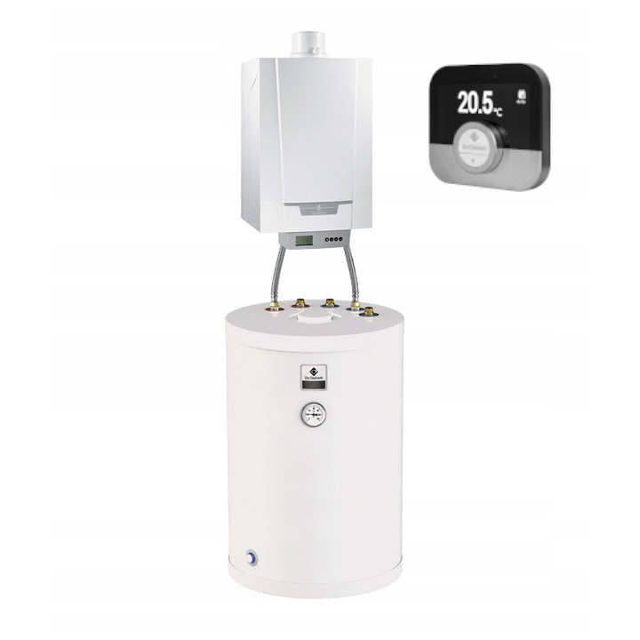 Pakiet De Dietrich kocioł MCR3 evo 24T + zasobnik cwu 100l + termostat