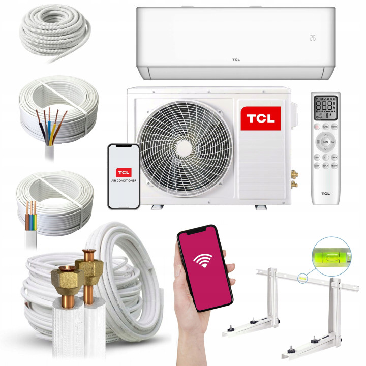 Klimatyzator TCL Ocarina A+++ 5,1kW 4D WiFi Klimatyzacja Zestaw 3mb
