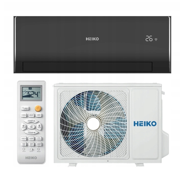 Klimatyzator Heiko Rosa Black 6,2 kW WiFi R32 ścienny