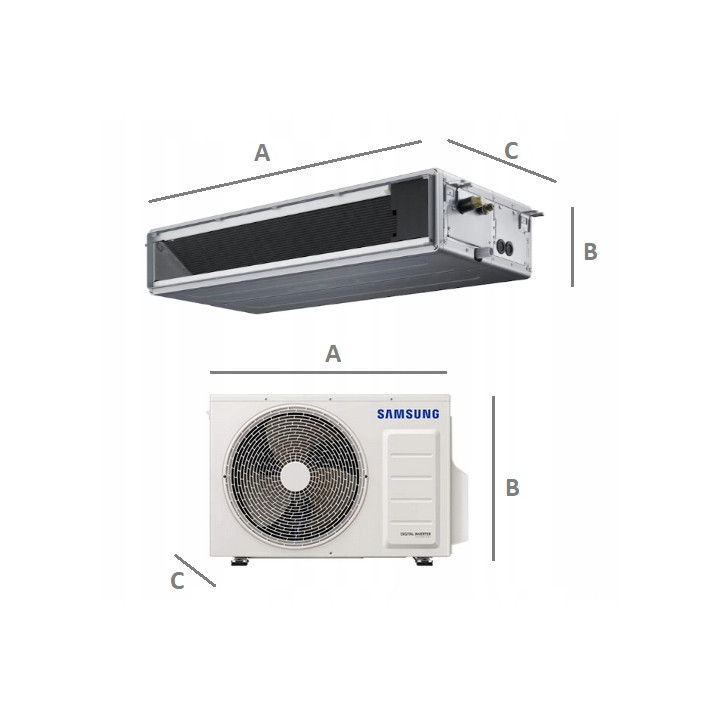 Samsung LSP Slim klimatyzator kanałowy 3,5 kW niski profil