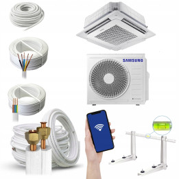 Klimatyzator kasetonowy Samsung WindFree 12,1 kW 3-fazowy R32 Zestaw 5mb