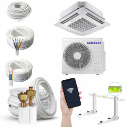 Klimatyzator kasetonowy Samsung Wind-Free 10,0 kW R32 3-fazowy Zestaw 5mb