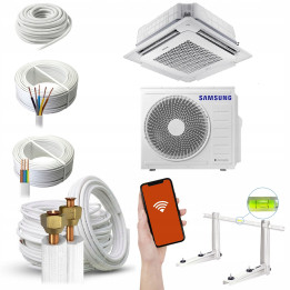 Klimatyzator kasetonowy Samsung Wind-Free 10,0 kW R32 1-fazowy Zestaw 7mb