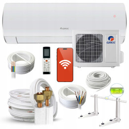 Klimatyzator ścienny GREE FAIRY White Biały 2,7kW Grzanie Zestaw Rodigas