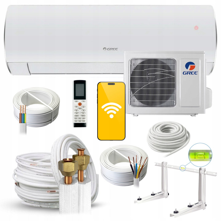 Klimatyzator GREE FAIRY White Biały ścienny 5,2kW Grzanie Zestaw Rodigas