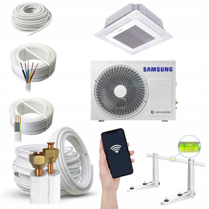 Klimatyzator kasetonowy Samsung WindFree 7,1 kW 3-fazowy R32 Zestaw 3mb