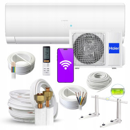 Klimatyzator Ścienny HAIER Flexis Plus White Matt 7kW + zestaw 3mb Rodigas