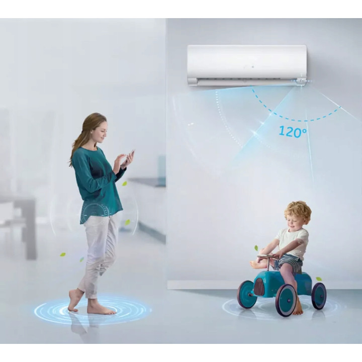 Klimatyzacja Ścienna HAIER Flexis Plus Black Matt 5kW + zestaw 3mb Rodigas