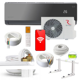 Klimatyzator Ścienny Rotenso Elis X Grafit 5kW do domu + zestaw 3mb Rodigas